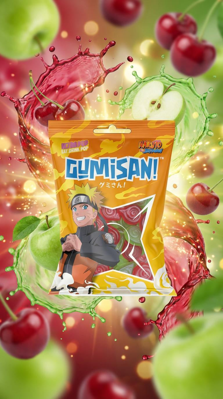 Bonbons Gumisan Cerise / Pomme Ultrapop – Naruto – 180g