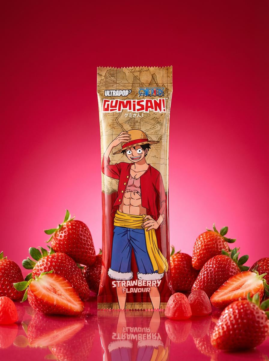 Bonbons Fils Fraise Gumisan Ultrapop One Piece – Luffy – 75g