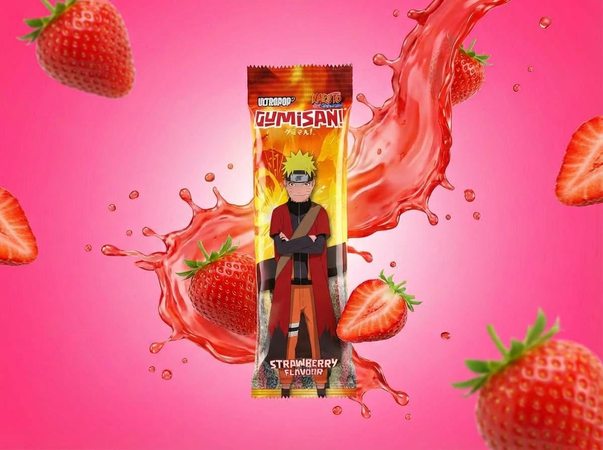Gumisan Ultrapop Strawberry Parchment Candy – Naruto – 75g x 12