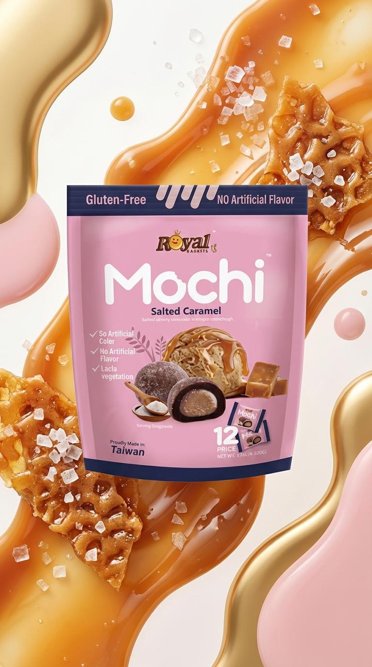 Salted Caramel Mochi – Royal Family - 180g x 12