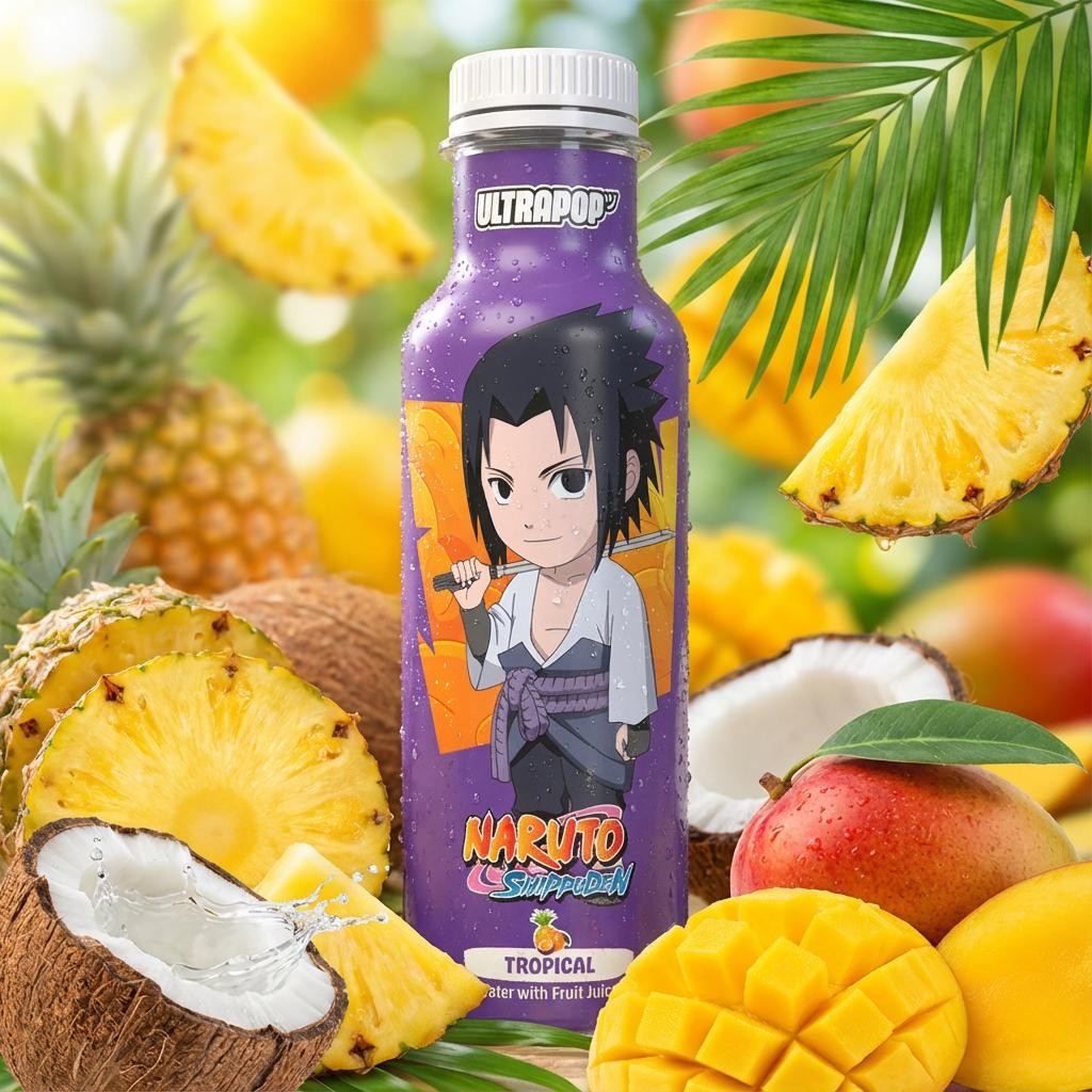 Ultrapop Sasuke Tropical Flavored Water – 33cl x 12 