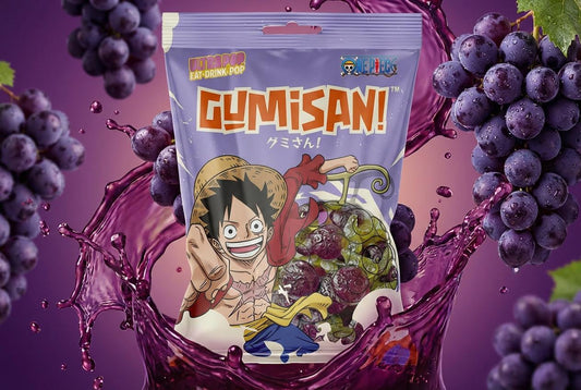 Gumisan Ultrapop One Piece Grape Candies – Luffy – 180g x 14