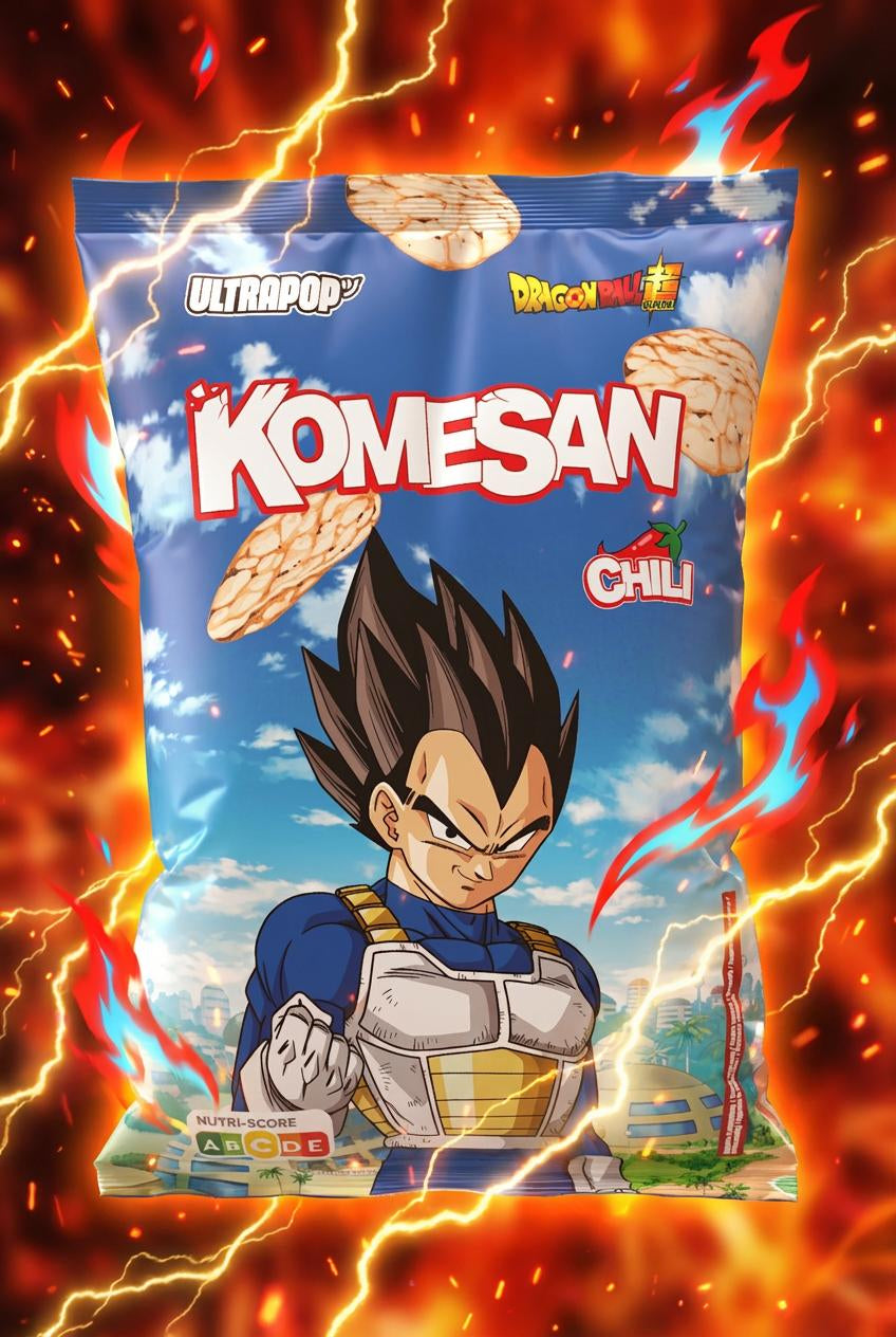 Komesan Ultrapop Chili Rice Chips – Vegeta – 60g x 12