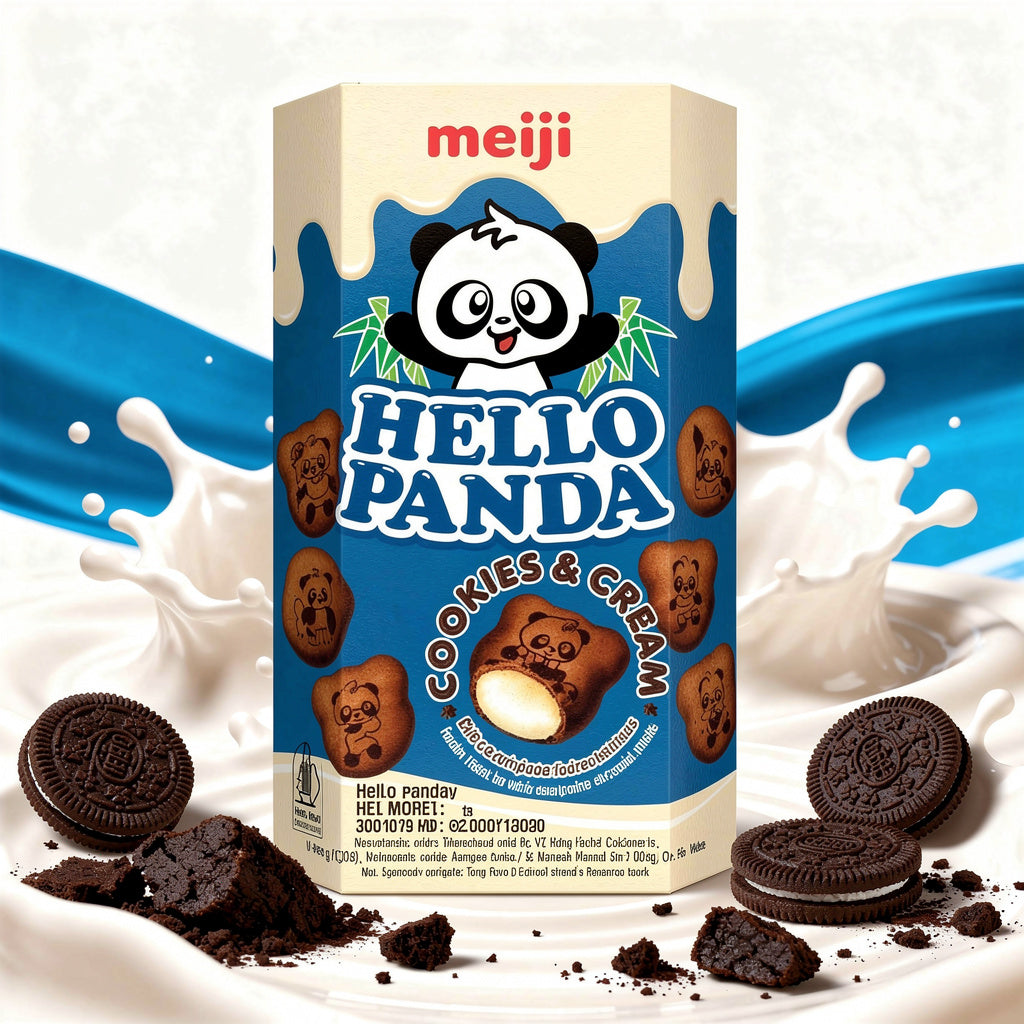 Meiji Hello Panda Cookie and Cream - 42g x 10