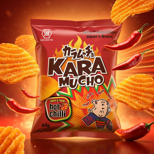 Kara Mucho Wavy Hot Chili KOIKEYA - 60g x 12