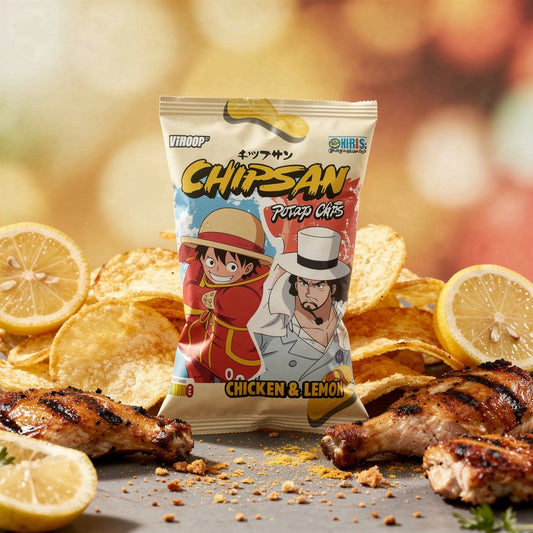 Chipsan Ultrapop Chicken Lemon Flavor – One Piece Luffy vs Lucci - 110g x 10
