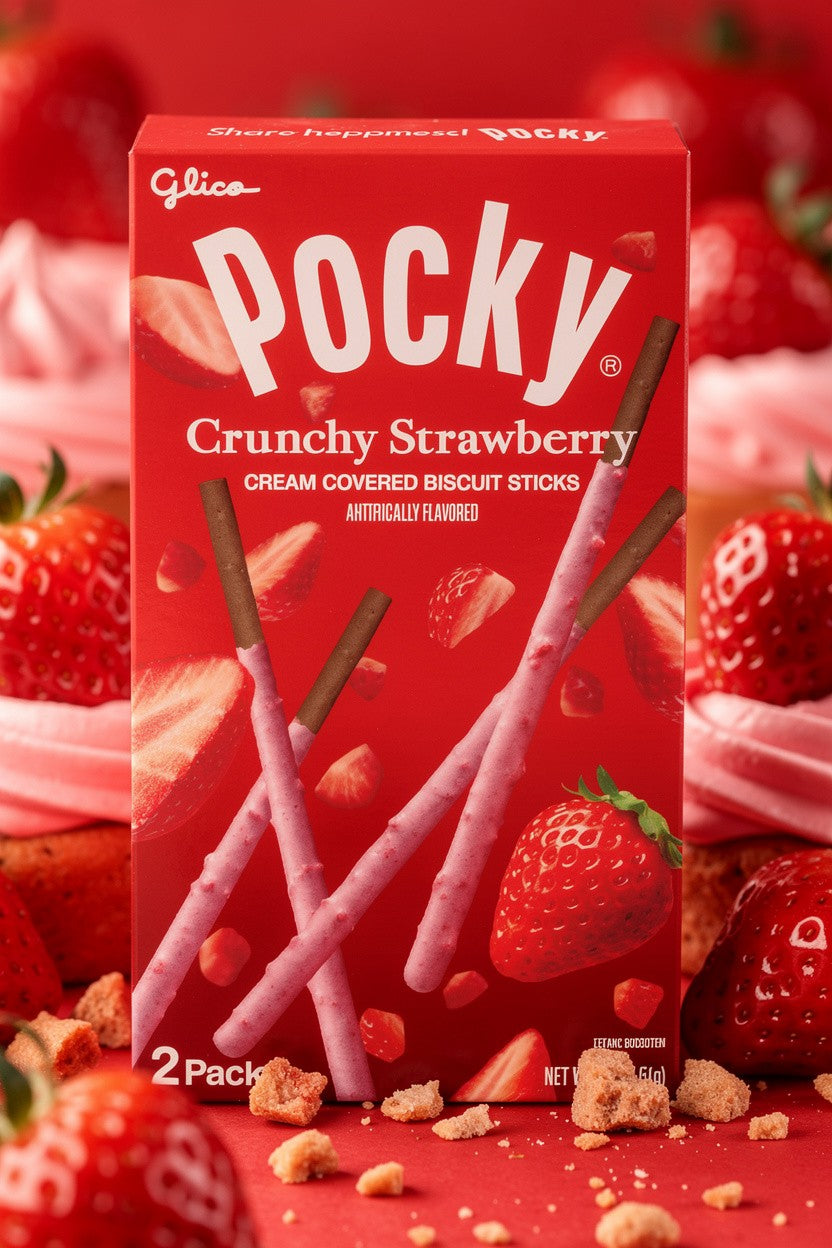 Pocky Crispy Strawberry - 55g x 10