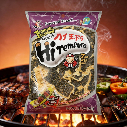 Tao Kae Noi Smoky BBQ Flavored Seaweed & Tempura Chips - 40g x 12