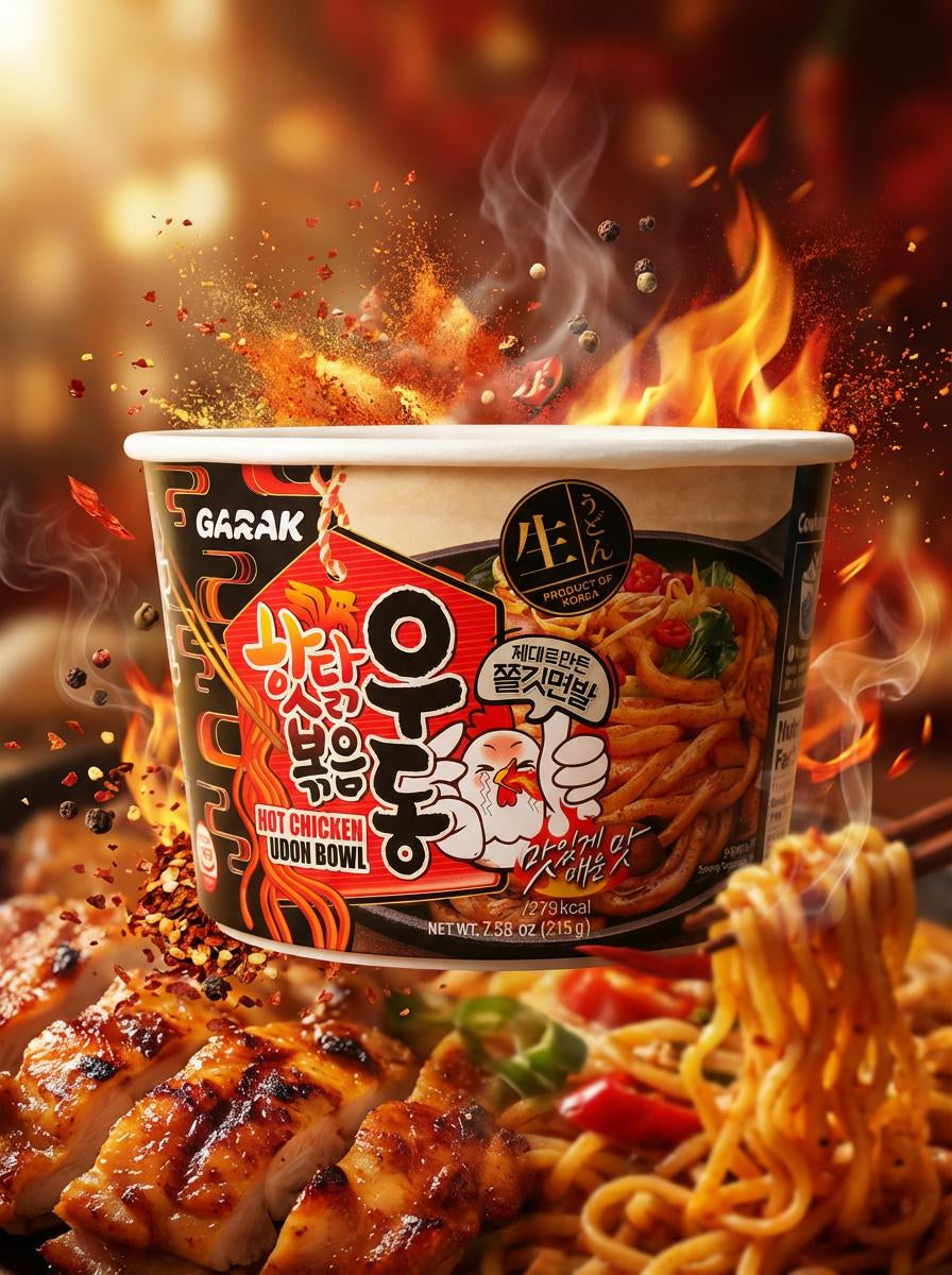 Hot Chicken Udon Bowl - Nouilles instantanées - 215g